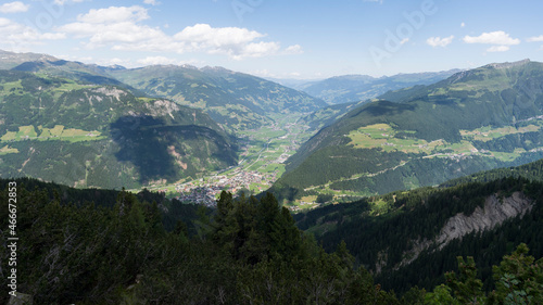 hiking in the high mountains