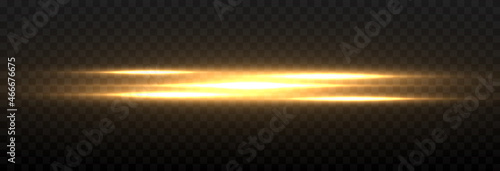 Vector glowing line. Horizontal glowing lines png, magic glow, neon light, line light, golden light png.