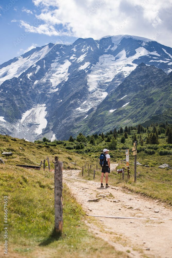 hiker in the mountains hiker in the mountains