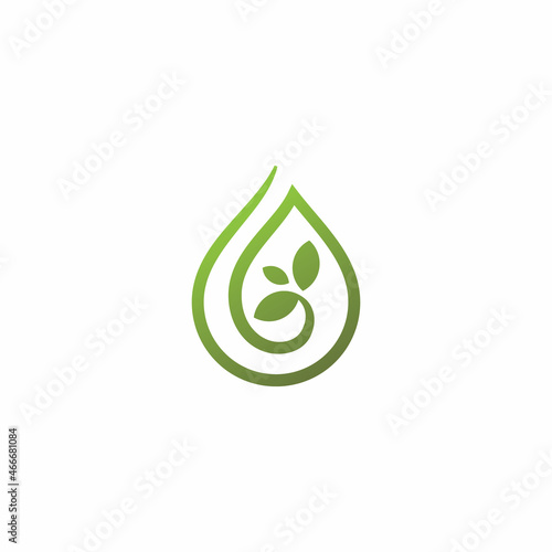 Dripping leaf logo