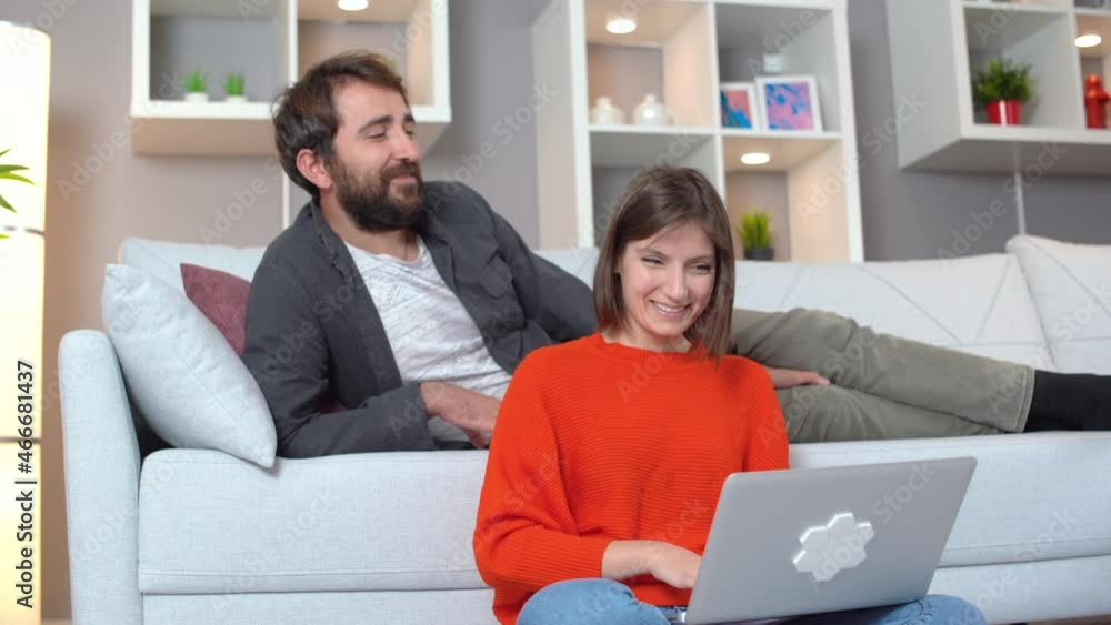 Young smiling people.
Young woman gets her boyfriend's opinion while shopping online. Young people who like to shop online. Young smiling people.
Young woman gets her boyfriend's opinion while shopping online. Young people who like to shop online.