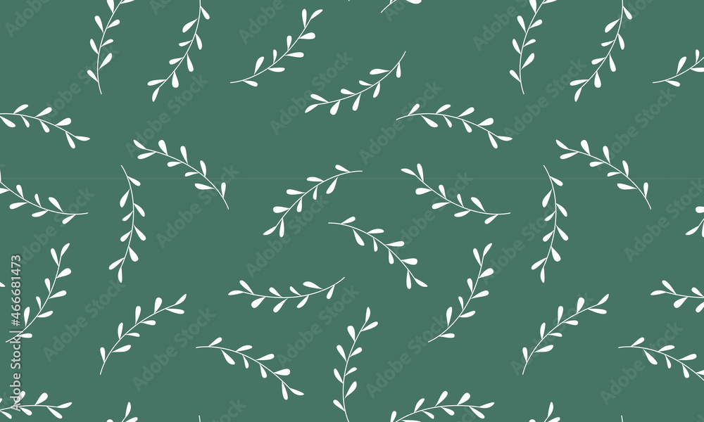 Mistletoe green seamless pattern. Christmas background, wrapping paper, wall paper. Mistletoe green seamless pattern. Christmas background, wrapping paper, wall paper.