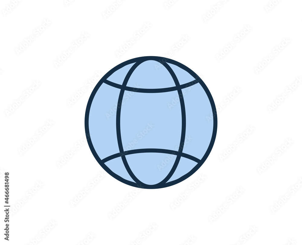 Line globe icon isolated on white background. Outline symbol for website design, mobile application, ui. Electronics pictogram. Vector illustration, editorial stroсk. Line globe icon isolated on white background. Outline symbol for website design, mobile application, ui. Electronics pictogram. Vector illustration, editorial stroсk.