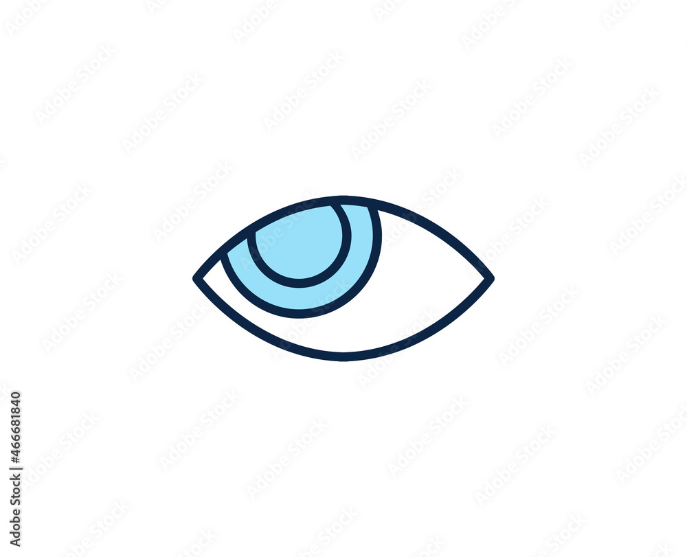 Eye flat icon. Thin line signs for design logo, visit card, etc. Single high-quality outline symbol for web design or mobile app. Marketing outline pictogram. Eye flat icon. Thin line signs for design logo, visit card, etc. Single high-quality outline symbol for web design or mobile app. Marketing outline pictogram.