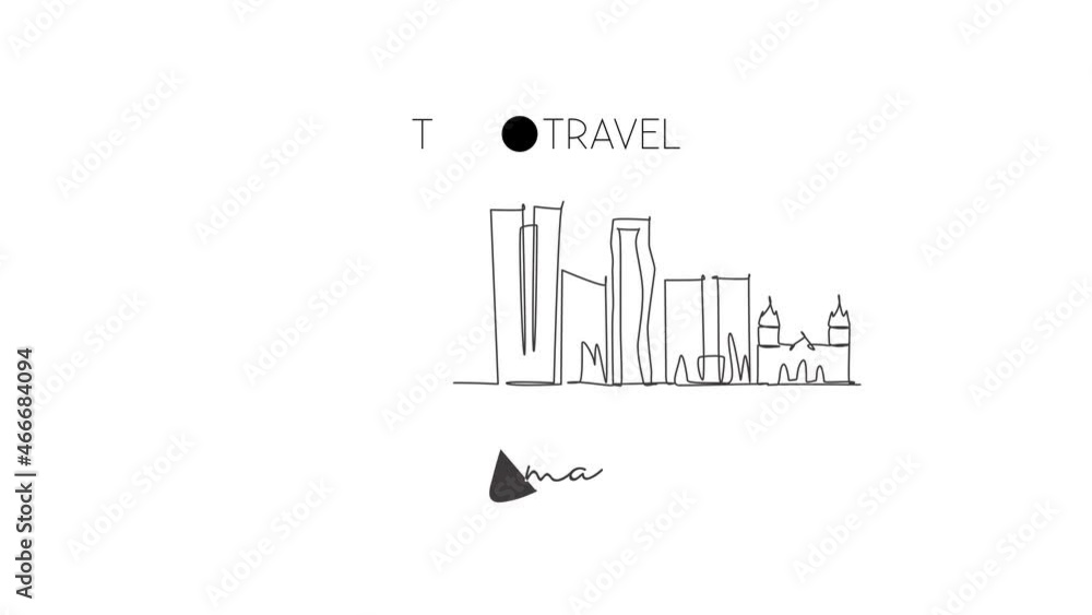 Animated self drawing of continuous line draw Lima city skyline, Peru. Beautiful landmark postcard. World landscape tourism and travel vacation. Editable full length single line animation illustration Animated self drawing of continuous line draw Lima city skyline, Peru. Beautiful landmark postcard. World landscape tourism and travel vacation. Editable full length single line animation illustration