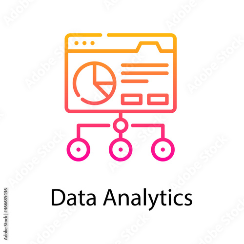 Data analytics vector gradient Icon Design illustration. Web Analytics Symbol on White background EPS 10 File