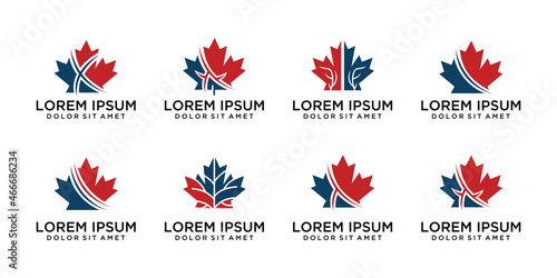 Maple leaf canada logo design collection