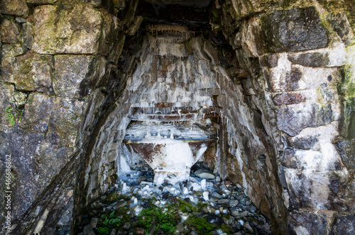 Old deserted lime kiln at Herbert's Quarry photo