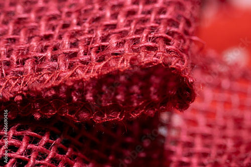 Closeup of a pink mesh fabri photo