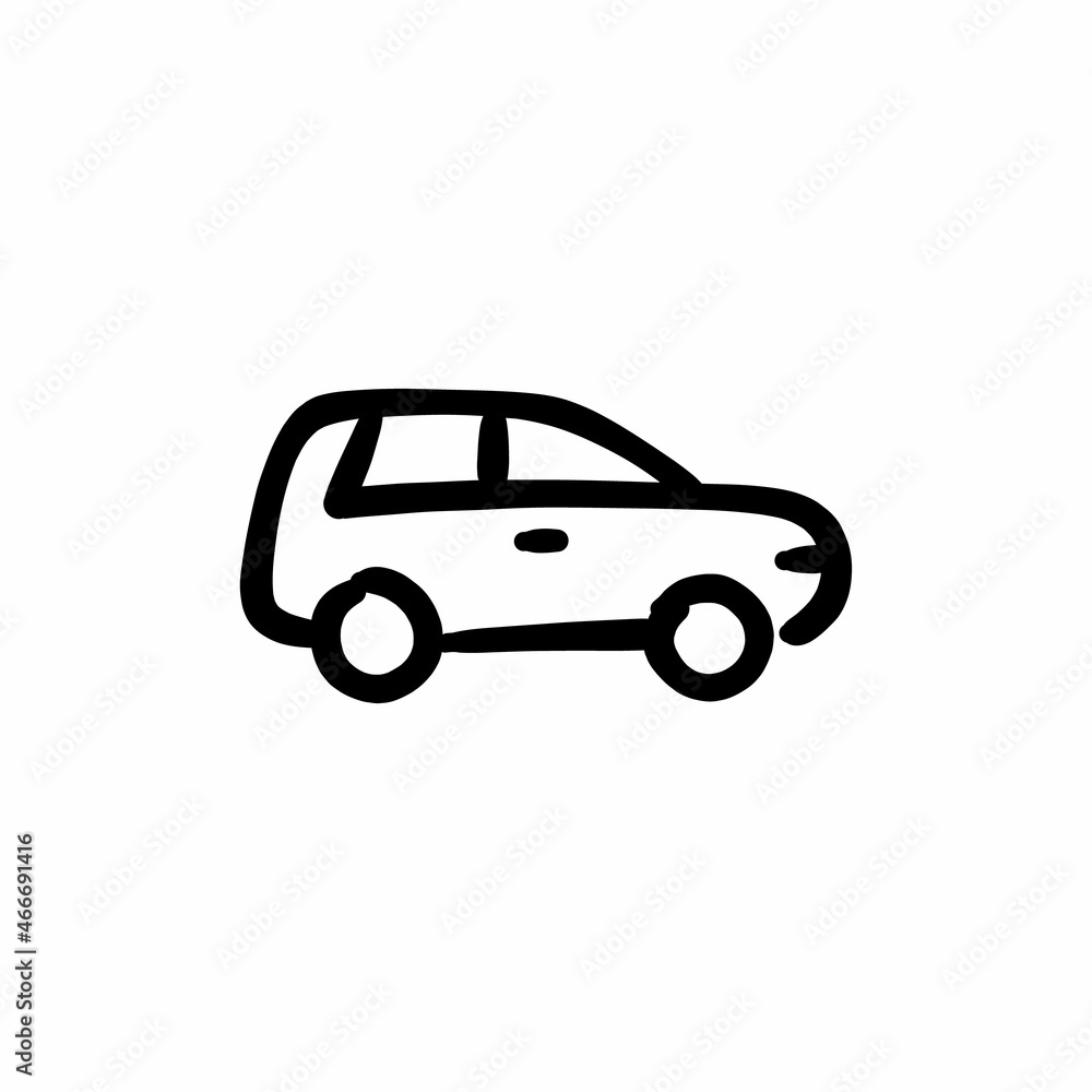 Obraz premium Suv icon in vector. Logotype - Doodle