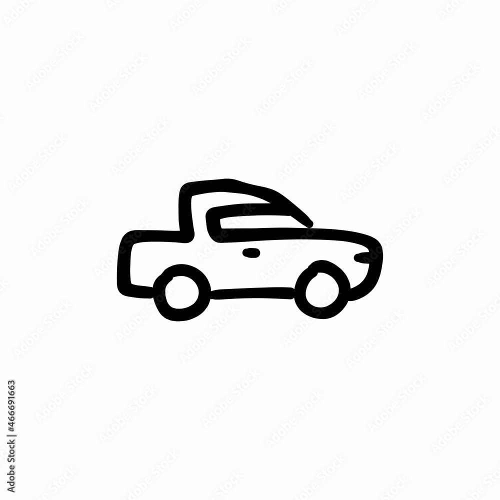 Pickup icon in vector. Logotype - Doodle