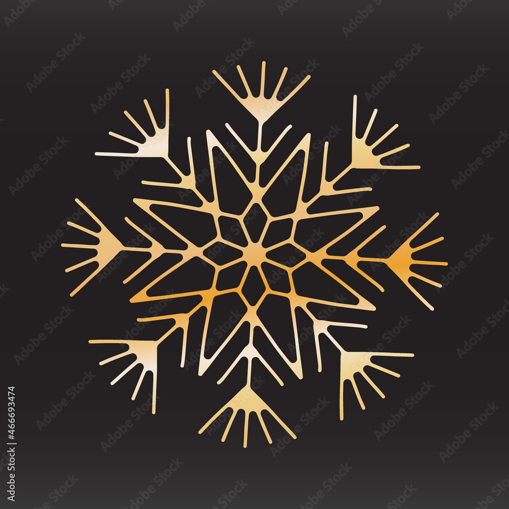 Obraz premium unique snowflake christmas vector design for brochure banner card sticker