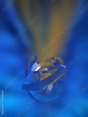 Fototapeta Naklejka Na Ścianę i Meble -  3d abstraction illustration of object on background