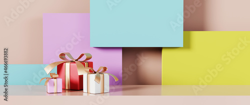 3D rendering of Background for displaying product, creams and cosmetics. For show product. Blank background showcase mockup.