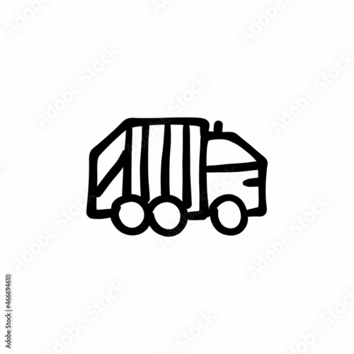 Prisoner bus icon in vector. Logotype - Doodle