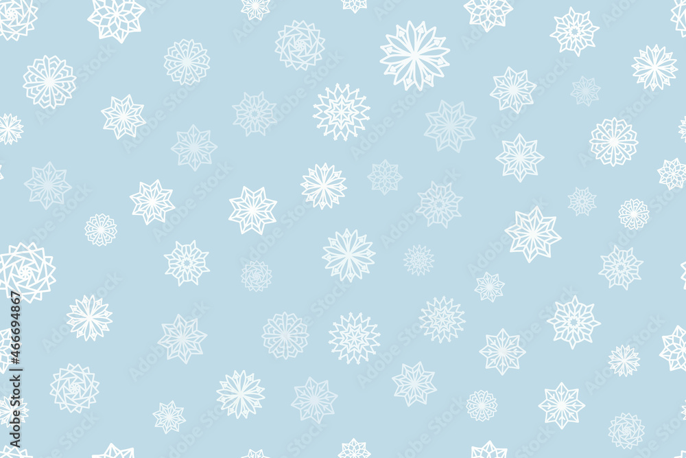 Christmas seamless pattern with snowflakes trendy pastel color