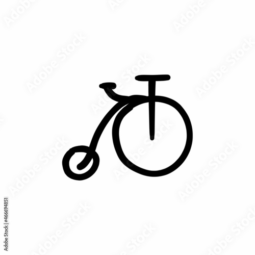 Monocycle icon in vector. Logotype - Doodle