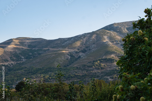 Mountains of Crete in the light of a warm sunset