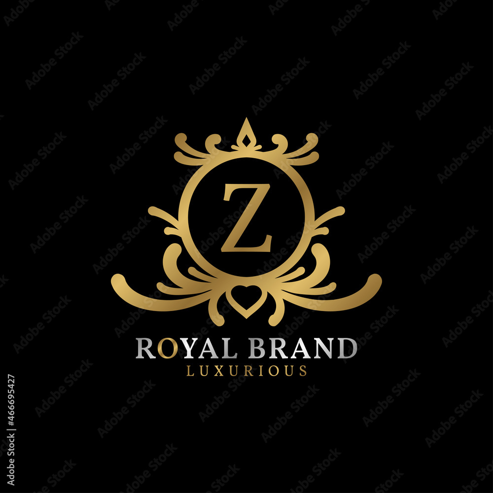 letter Z royal crest vector logo design for luxurious brand letter Z royal crest vector logo design for luxurious brand