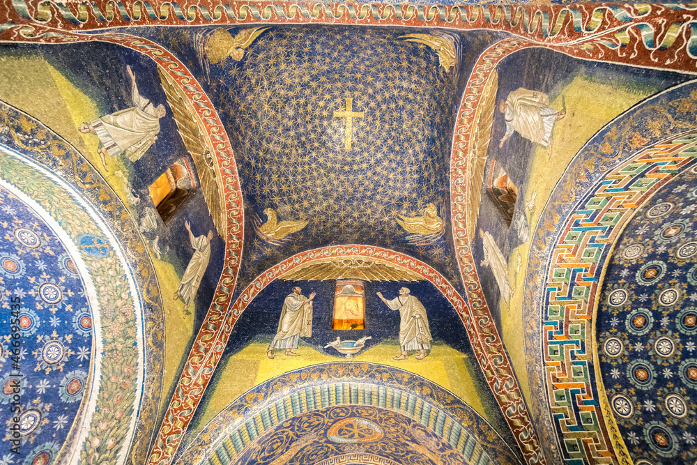 Mosaics in the ceiling of the Mausoleum of Galla Placidia