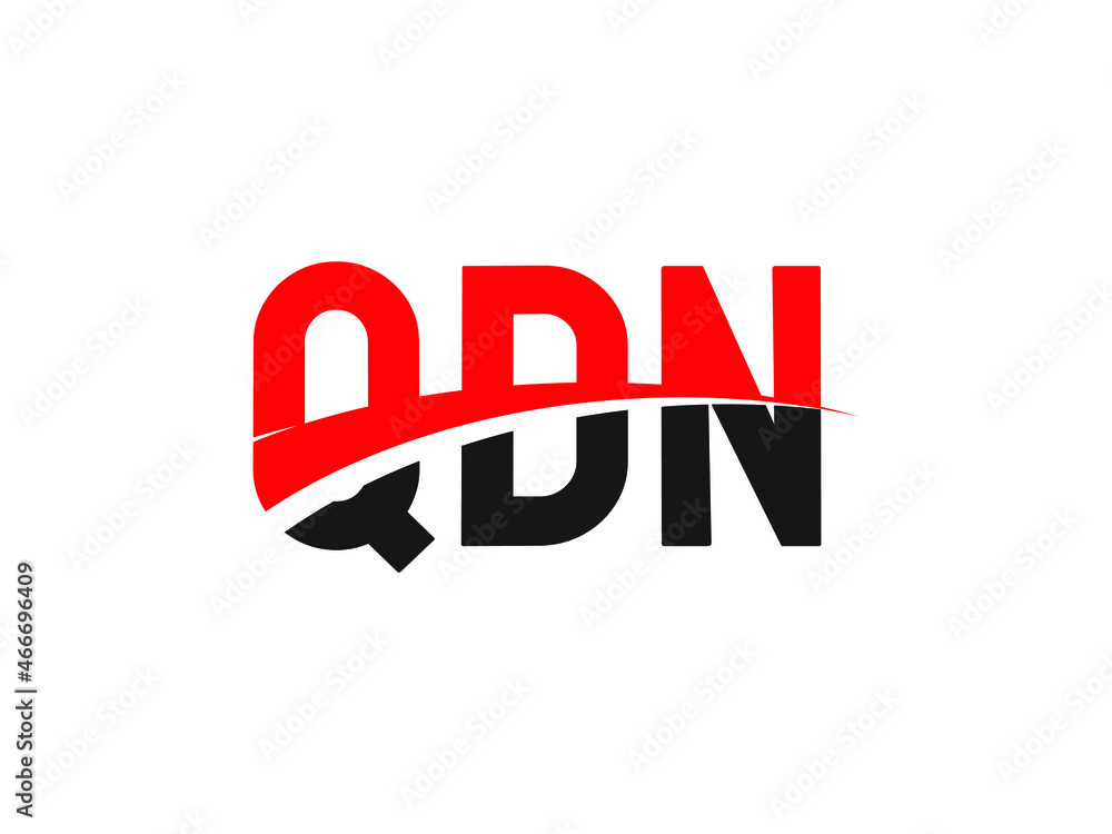 QDN Letter Initial Logo Design Vector Illustration