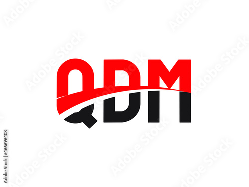 QDM Letter Initial Logo Design Vector Illustration