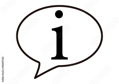 Icono negro de bocadillo de información.