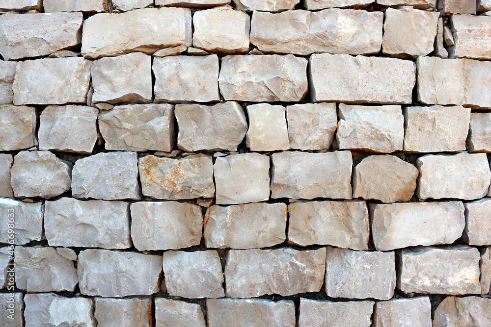Obraz premium Gray and beige large rectangles. Stone texture and background. 