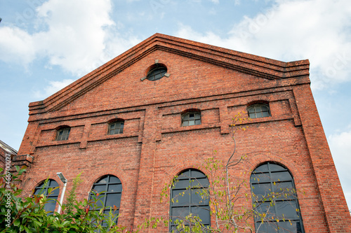 Brick warehouse of ex-thermal power plant in Amagasaki, Hyogo, Japan photo