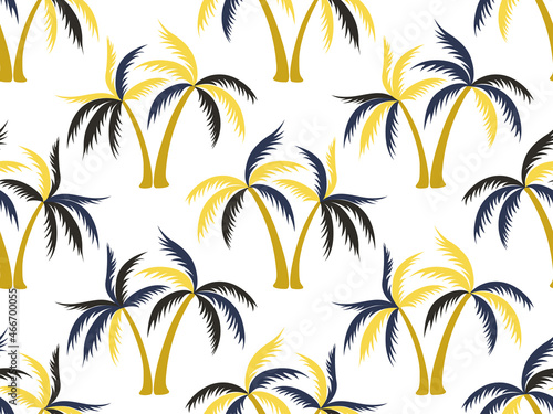 Palm tree minimal seamless pattern vector design.