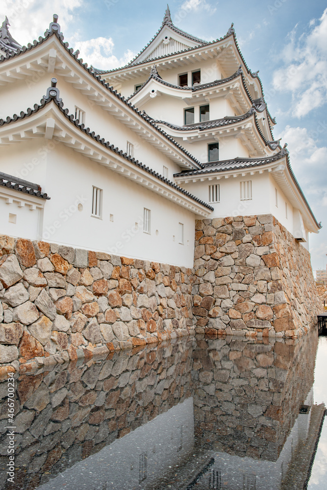 Restored Amagasaki-jo castle tower in Hyogo, Japan Restored Amagasaki-jo castle tower in Hyogo, Japan