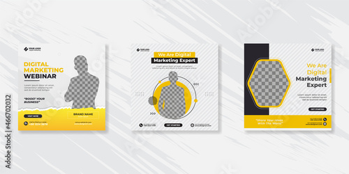 Digital business marketing social media post template.