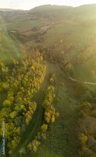 Aerial view of the river photo