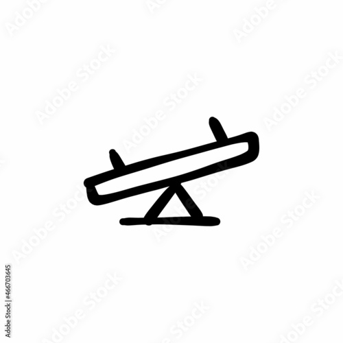 Fulcrum icon in vector. Logotype - Doodle
