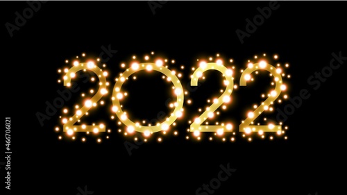 new 2022 year lights background