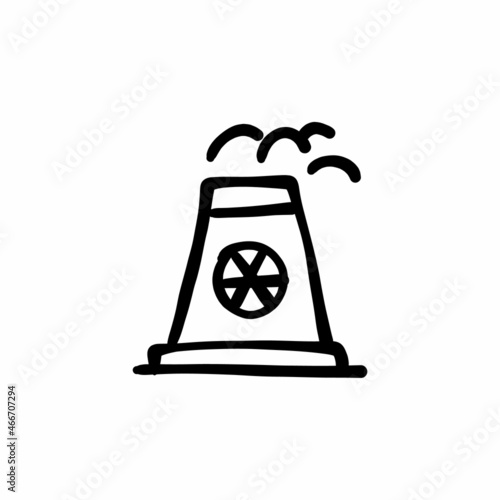 Brick furnace icon in vector. Logotype - Doodle