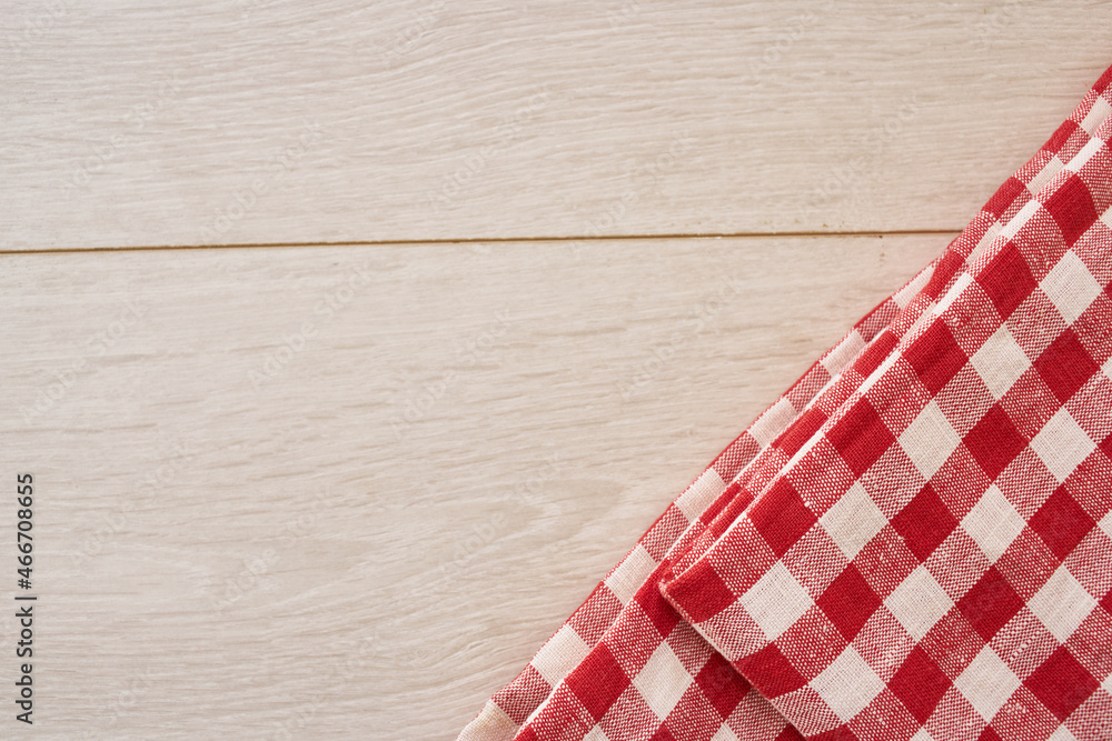 Fototapeta premium wooden texture plaid tablecloth kitchen textile design