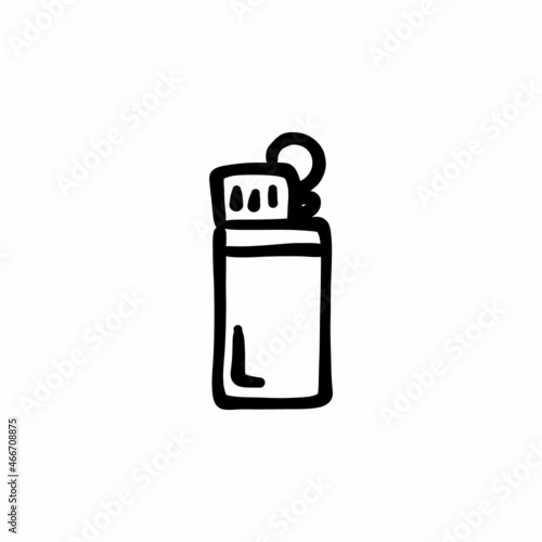 Fire lighter icon in vector. Logotype - Doodle