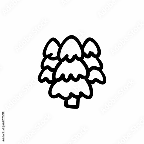 Spruce tree icon in vector. Logotype - Doodle