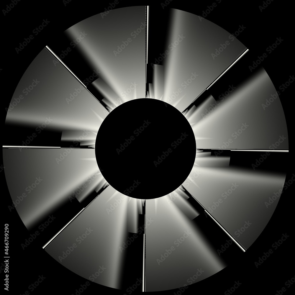 3d fractal illustration. Fractal mandala in black and white. Geometric art. 3d fractal illustration. Fractal mandala in black and white. Geometric art.