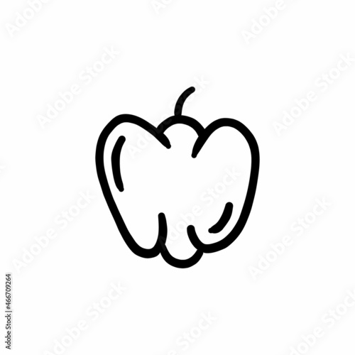Capsicum icon in vector. Logotype - Doodle