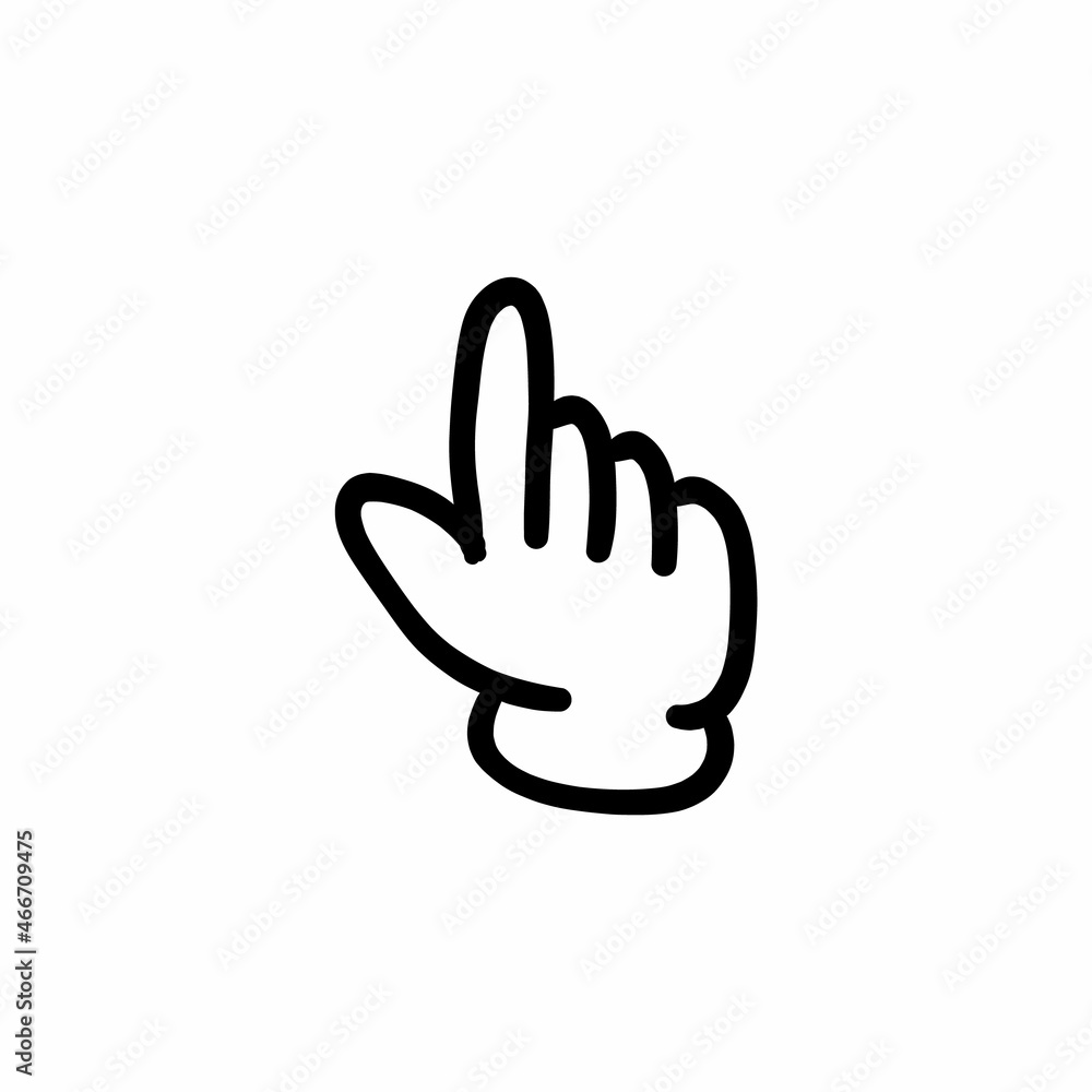 Obraz premium Pointing up icon in vector. Logotype - Doodle