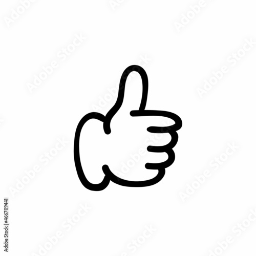 Thumb up icon in vector. Logotype - Doodle