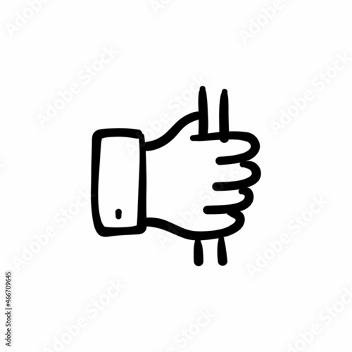 Hold something icon in vector. Logotype - Doodle
