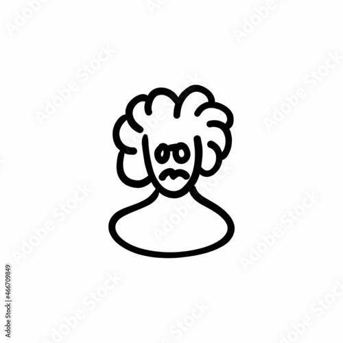 Scared icon in vector. Logotype - Doodle