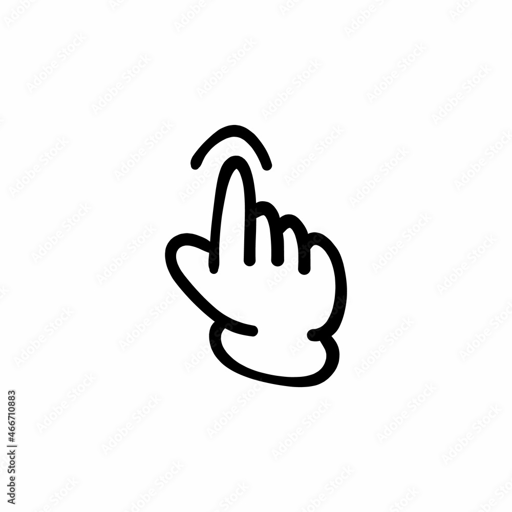 Obraz premium Gesture icon in vector. Logotype - Doodle