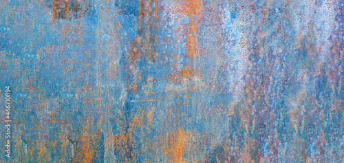 Rusty metal background texture close-up, metal old surface banner