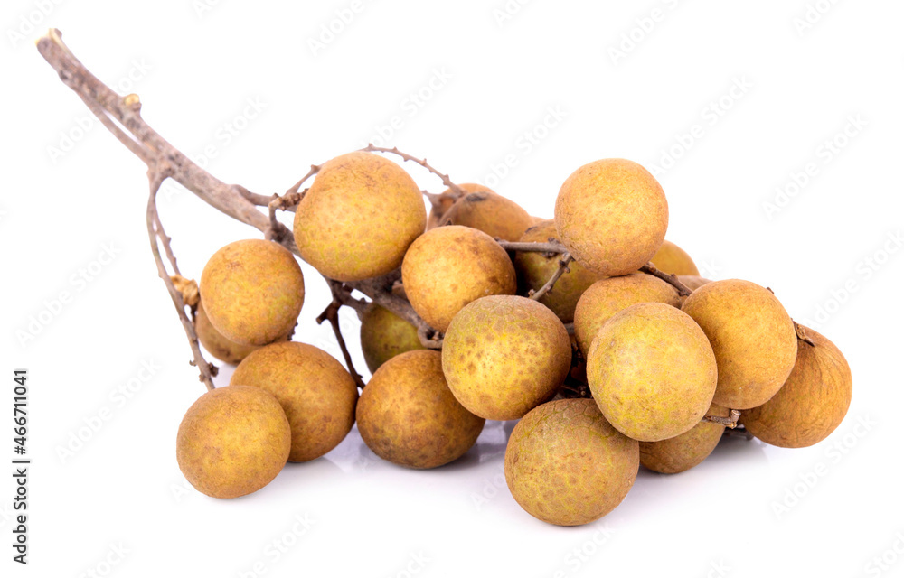 Longan (Dimocarpus longan) isolated on white background Longan (Dimocarpus longan) isolated on white background