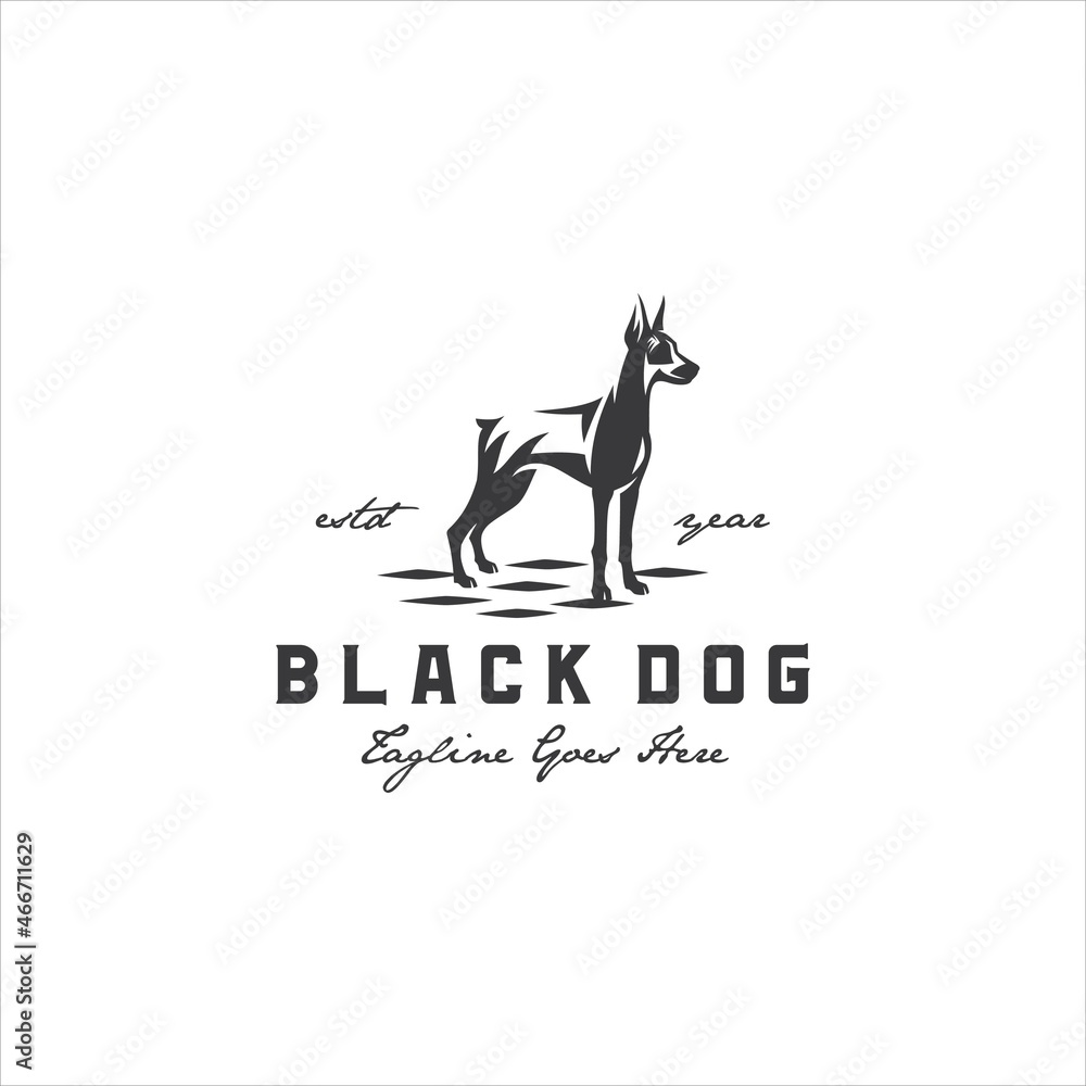 Dog Pet Logo Design Vector Image