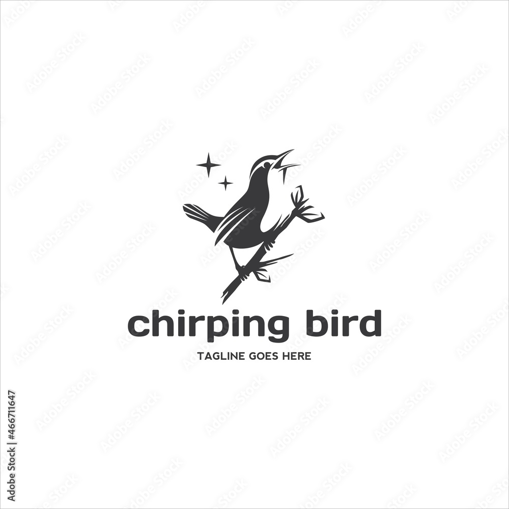 Bird Cute Logo Design Vector Image Bird Cute Logo Design Vector Image